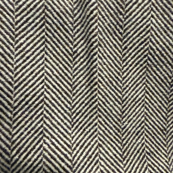 Urban Outfitters Herringbone Pleated Cuffed Wide Leg Trouser Pants Size 2 - Picture 6 of 9